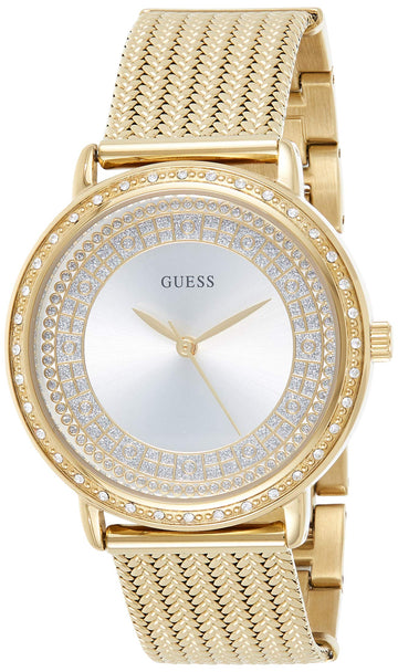  Shop Authentic Guess Willow Two Tine Dial Gold Mesh Bracelet Watch For Women - W0836L3 - Luxxuri