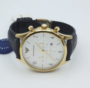  Shop Authentic Emporio Armani Classic Chronograph White Dial Black Leather Strap Watch For Men - AR1892 - Luxxuri