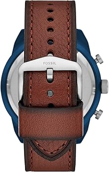  Shop Authentic Fossil Bronson Chronograph Luggage Blue Dial Brown Leather Strap Watch for Men - FS5829 - Luxxuri