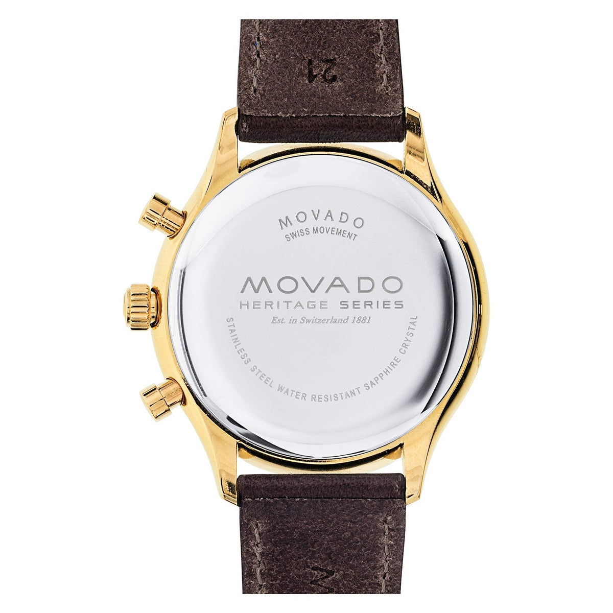  Shop Authentic Movado Heritage Chronograph White Black Leather Strap Watch for Men - 3650007 - Luxxuri