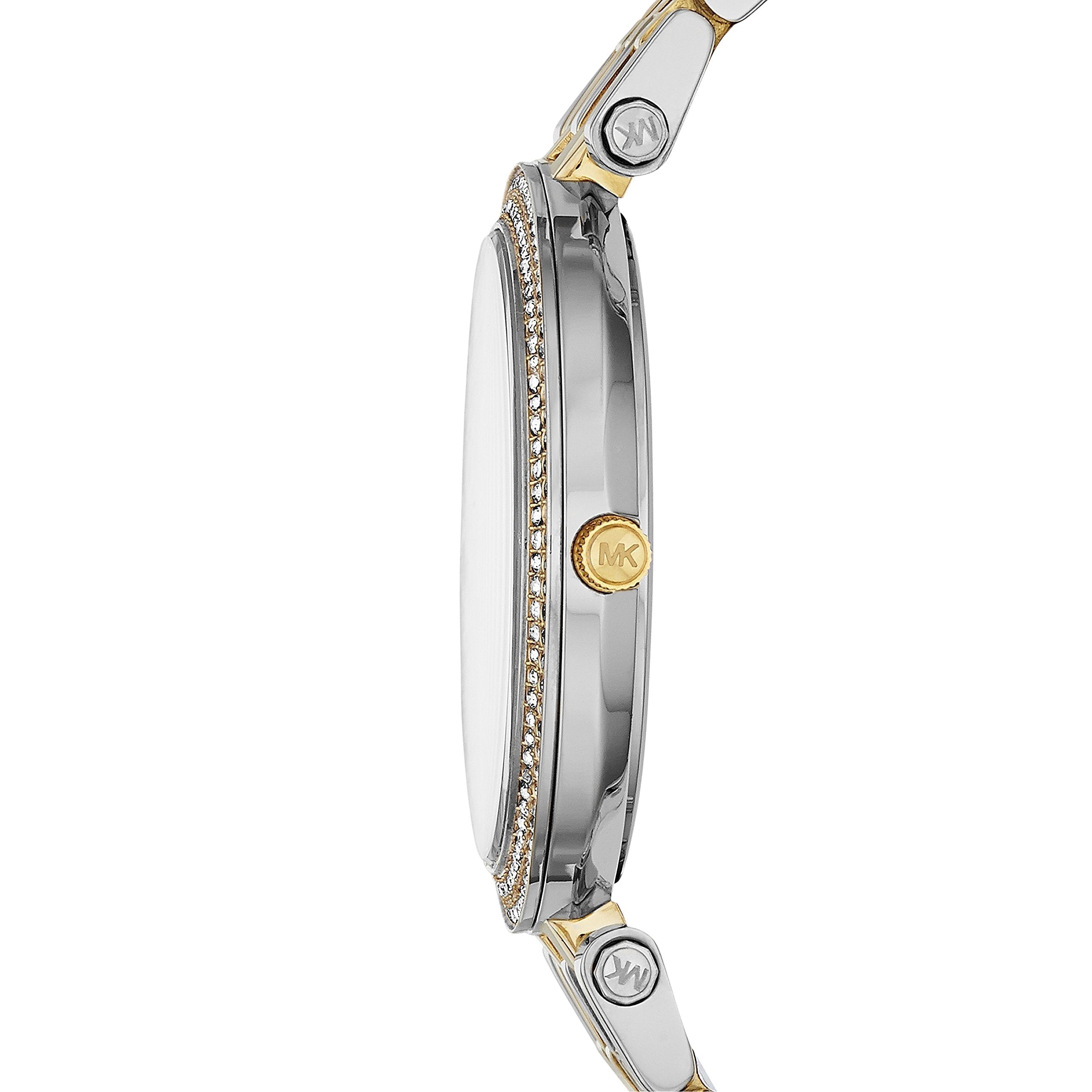  Shop Authentic Michael Kors Darci Silver Dial Two Tone Stainless Steel Strap Watch for Women - MK3215 - Luxxuri