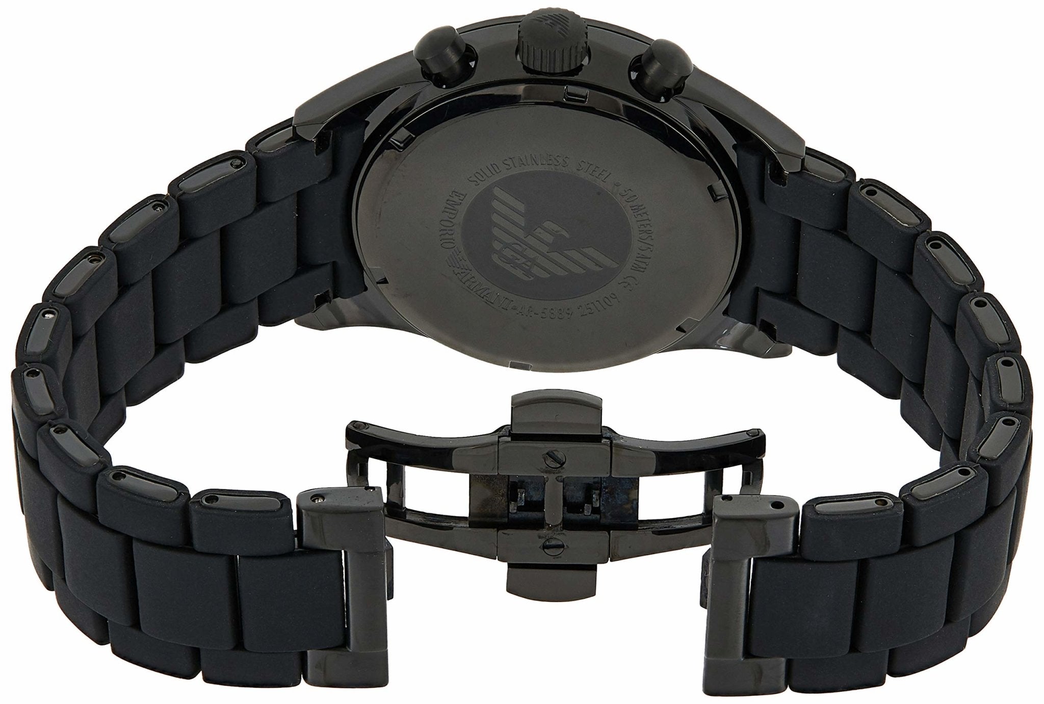  Shop Authentic Emporio Armani Sportivo Chronograph Black Dial Black Stainless Steel Watch For Men - AR5889 - Luxxuri