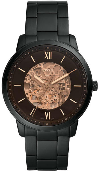  Shop Authentic Fossil Neutra Automatic Skeleton Black Dial Black Steel Strap Watch for Men - ME3183 - Luxxuri