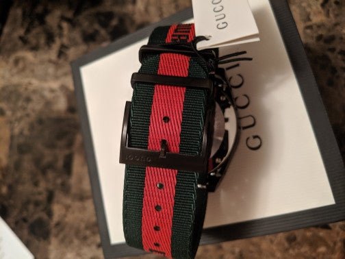  Shop Authentic Gucci Dive Green & Red Dial Green & Red Nylon Strap Watch For Men - YA136216 - Luxxuri