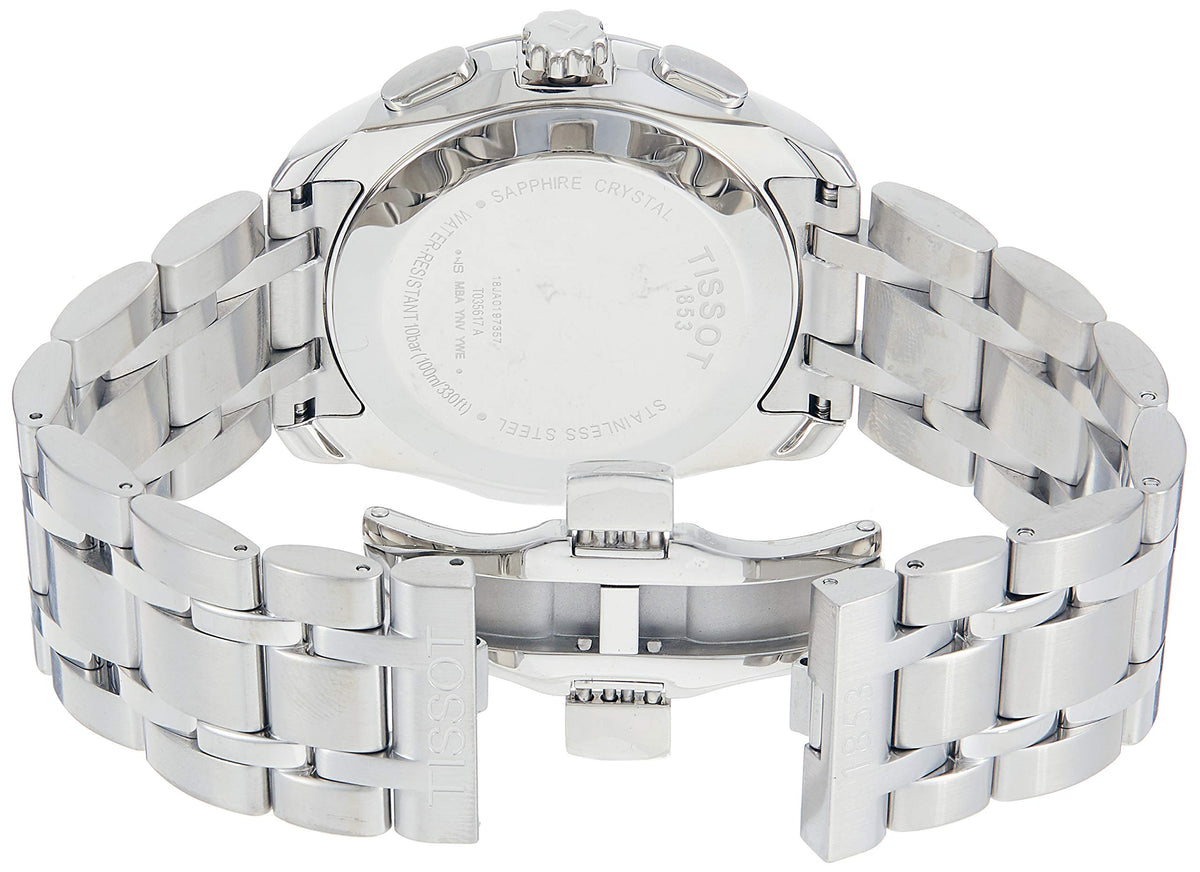  Shop Authentic Tissot Couturier Chronograph White Dial Silver Steel Strap Watch For Men - T035.617.11.031.00 - Luxxuri