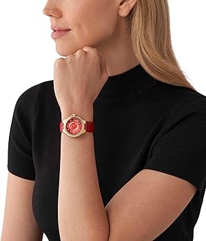  Shop Authentic Michael Kors Camille Three-Hand Red Dial Red Leather Strap Watch for Women - MK4750 - Luxxuri