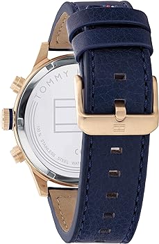  Shop Authentic Tommy Hilfiger Trent Chronograph Grey Dial Black Leather Strap Watch For Men - 1791808 - Luxxuri