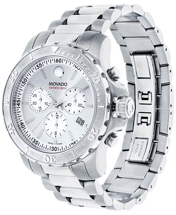  Shop Authentic Movado Series 800 Chronograph Silver Dial Silver Steel Strap Watch For Men - 2600111 - Luxxuri