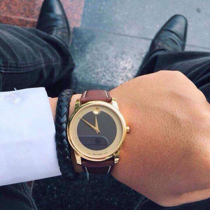  Shop Authentic Movado Museum Classic Brown Dial Brown Leather Strap Watch For Men - 0606880 - Luxxuri