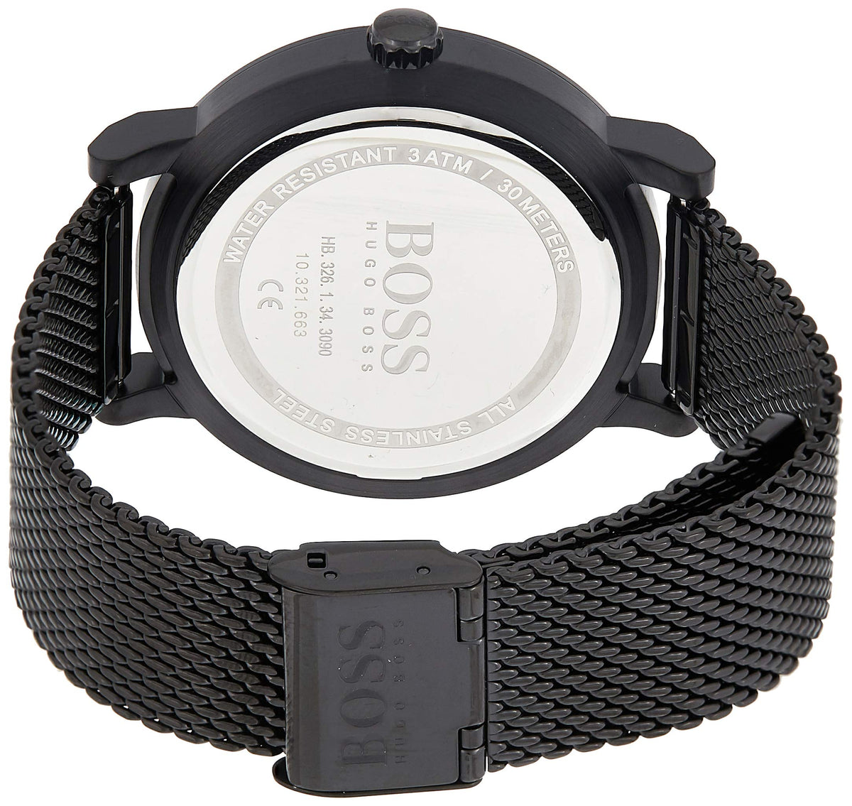  Shop Authentic Hugo Boss Oxygen Black Dial Black Mesh Bracelet Watch for Men - 1513636 - Luxxuri
