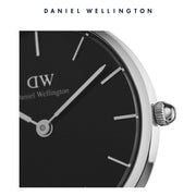  Shop Authentic Daniel Wellington Petite Sterling Black Dial Brown Leather Strap Watch For Women - DW00100178 - Luxxuri