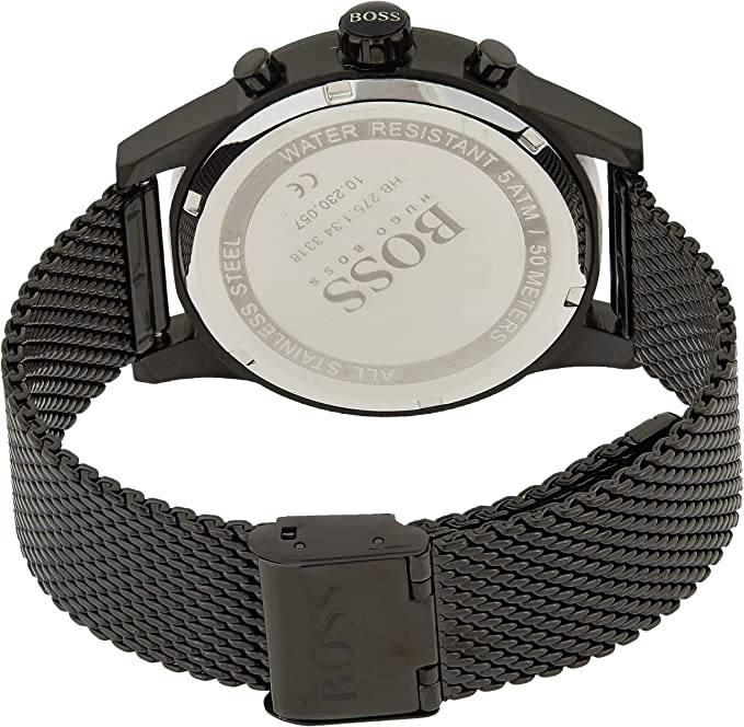 Shop Authentic Hugo Boss Associate Black Dial Black Mesh Bracelet Watch for Men - 1513769 - Luxxuri