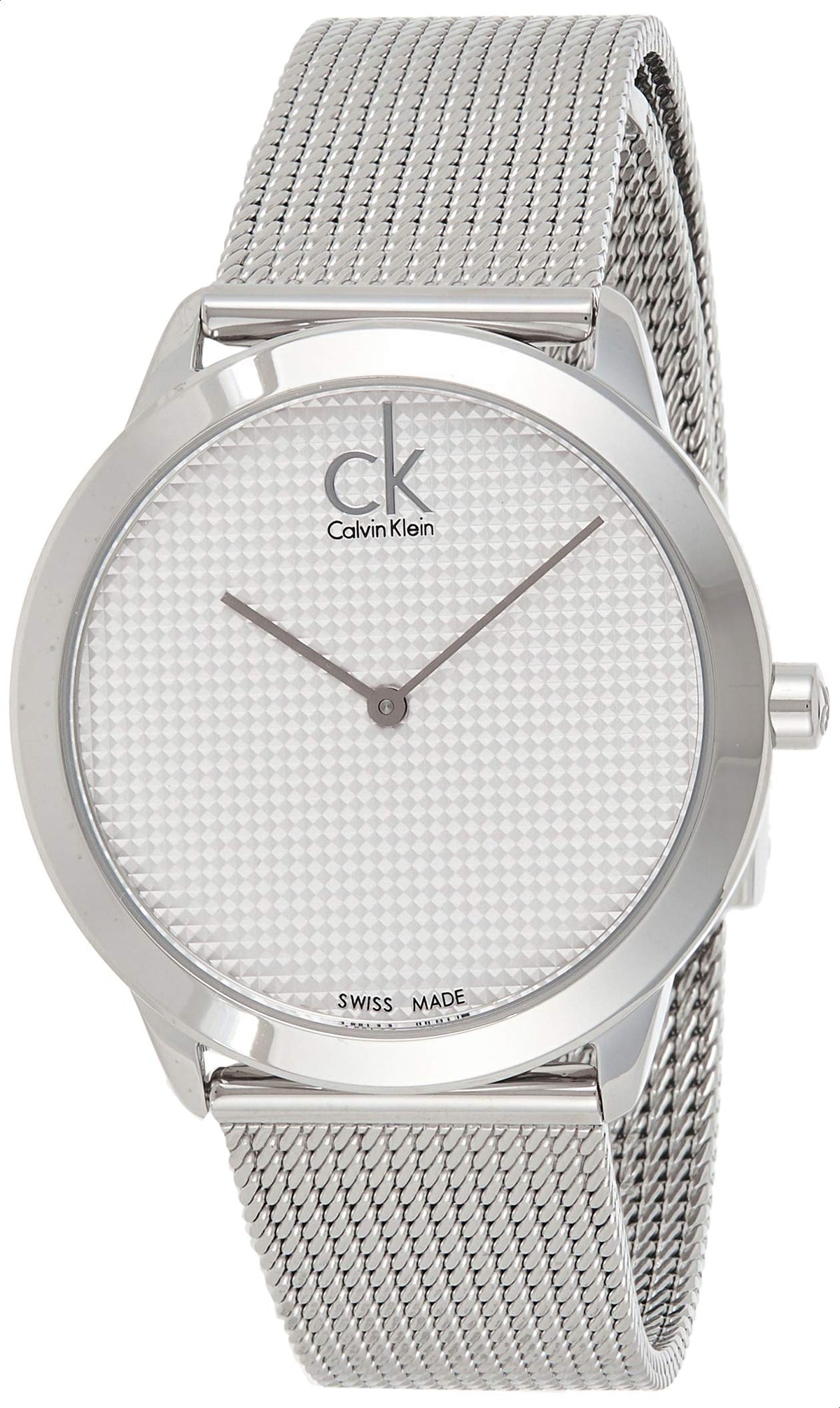  Shop Authentic Calvin Klein Minimal White Dial Silver Mesh Bracelet Watch for Women - K3M2212Y - Luxxuri