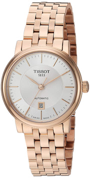  Shop Authentic Tissot T Classic Carson Premium White Dial Rose Gold Steel Strap Watch for Women - T122.207.33.031.00 - Luxxuri