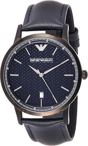  Shop Authentic Emporio Armani Renato Blue Dial Blue Leather Strap Watch For Men - AR2479 - Luxxuri