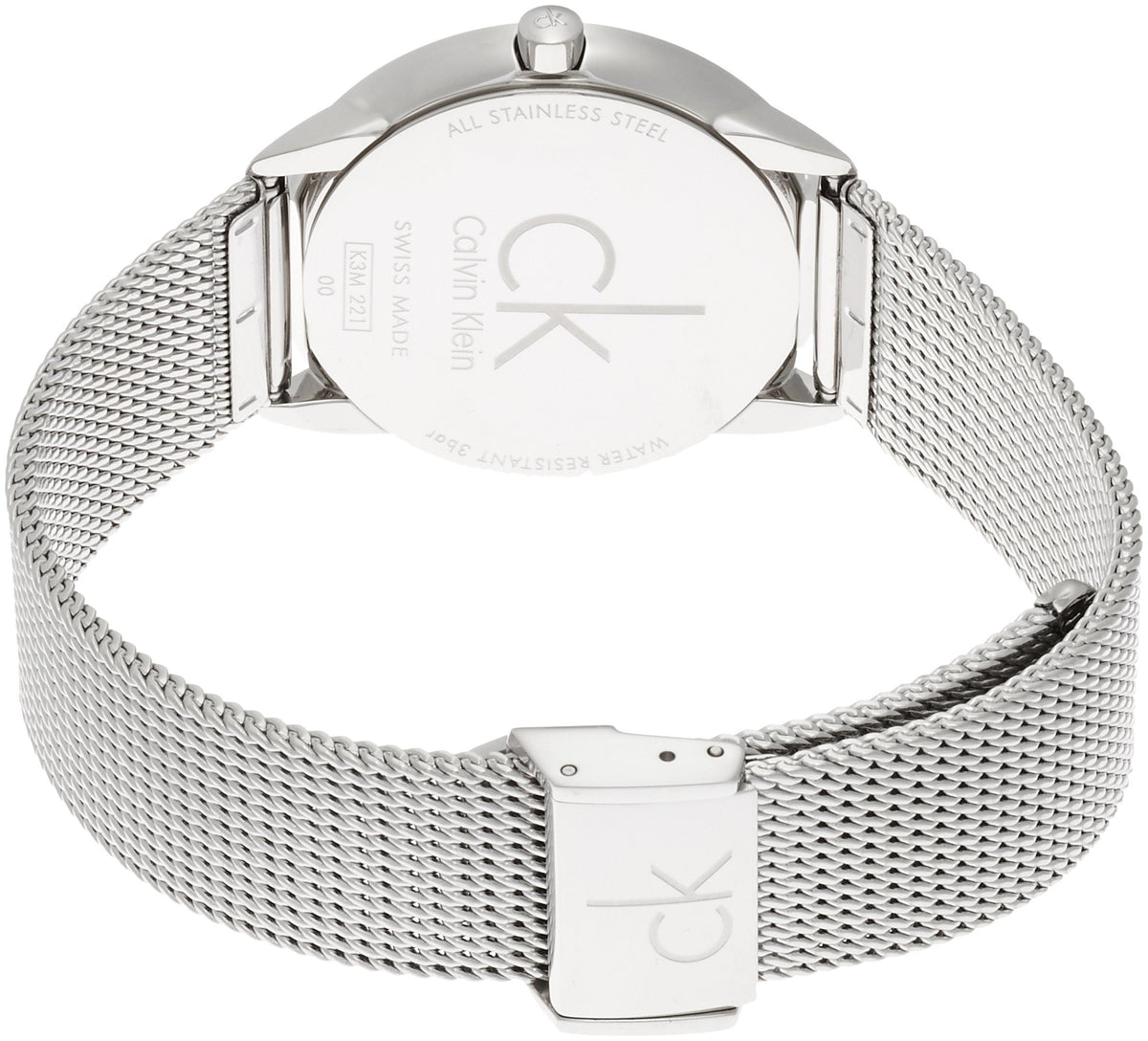 Shop Authentic Calvin Klein Minimal Silver Dial Silver Mesh Bracelet Watch for Women - K3M2212Z - Luxxuri