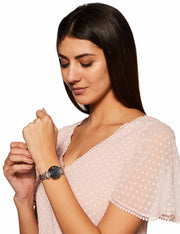  Shop Authentic Emporio Armani Gianni T-Bar Black Dial Rose Gold Strap Watch For Women - AR11145 - Luxxuri