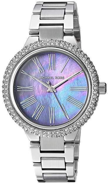  Shop Authentic Michael Kors Taryn Mother of Pearl Purple Dial Silver Steel Strap Watch For Women - MK6562 - Luxxuri