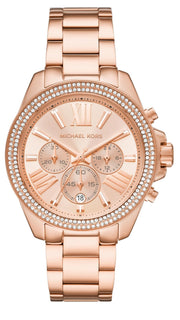  Shop Authentic Michael Kors Wren Chronograph Rose Gold Dial Rose Gold Steel Strap Watch for Women - MK7430 - Luxxuri