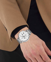  Shop Authentic Hugo Boss Skymaster White Dial Silver Mesh Bracelet Watch for Men - 1513933 - Luxxuri