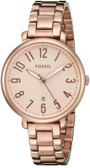  Shop Authentic Fossil Jacqueline Rose Gold Dial Rose Gold Steel Strap Watch for Women - ES3970 - Luxxuri