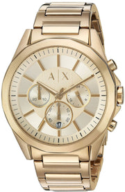  Shop Authentic Armani Exchange Drexler Chronograph Gold Dial Gold Steel Strap Watch For Men - AX2602 - Luxxuri