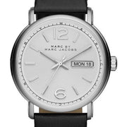  Shop Authentic Marc Jacobs Fergus White Dial Black Leather Strap Watch for Men - MBM5076 - Luxxuri