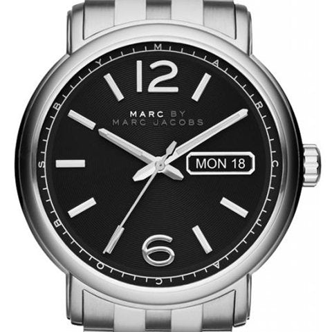  Shop Authentic Marc Jacobs Fergus Black Dial Silver Steel Strap Watch for Men - MBM5075 - Luxxuri