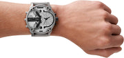  Shop Authentic Diesel Mr. Daddy Chronograph Silver Dial Silver Steel Strap Watch For Men - DZ7421 - Luxxuri