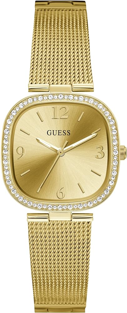  Shop Authentic Guess Tapestry Diamonds Gold Dial Gold Mesh Bracelet Watch for Women - GW0354L2 - Luxxuri