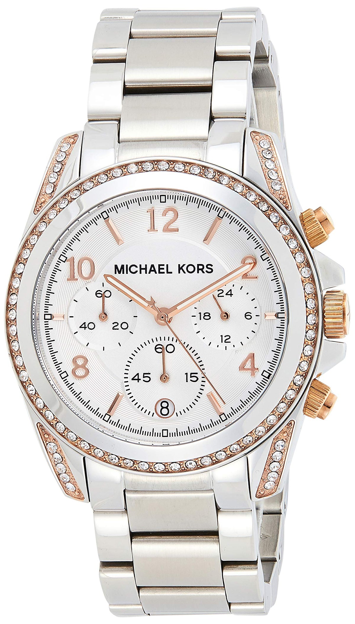  Shop Authentic Michael Kors Blair Chronograph Silver Dial Silver Steel Strap Watch for Women - MK5459 - Luxxuri