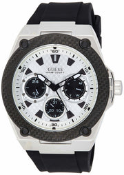  Shop Authentic Guess Legacy White Dial Black Rubber Strap Watch For Men - W1049G3 - Luxxuri