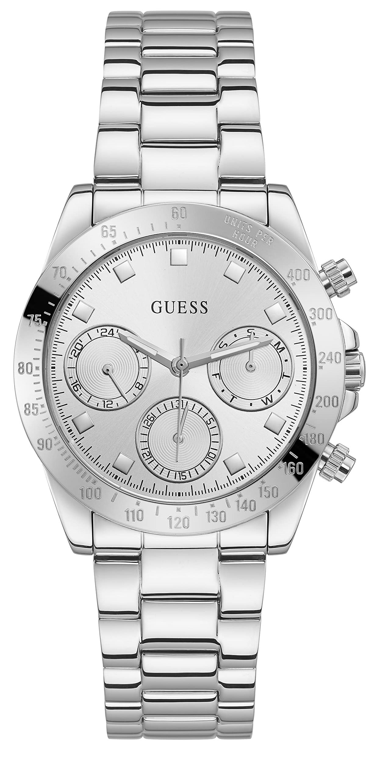  Shop Authentic Guess Eclipse Multi Function Silver Dial Silver Steel Strap Watch for Women - GW0314L1 - Luxxuri