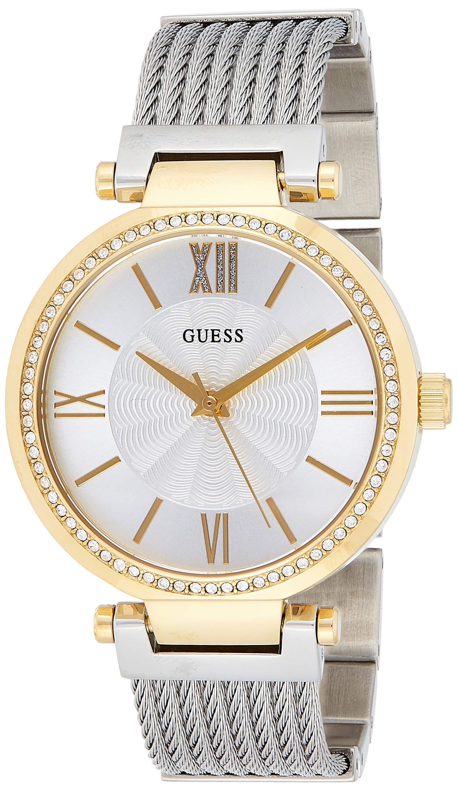  Shop Authentic Guess Soho Diamonds Silver Dial Silver Mesh Bracelet Watch for Women - W0638L7 - Luxxuri