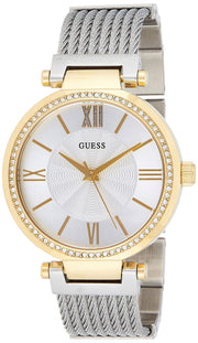  Shop Authentic Guess Soho Diamonds Silver Dial Silver Mesh Bracelet Watch for Women - W0638L7 - Luxxuri
