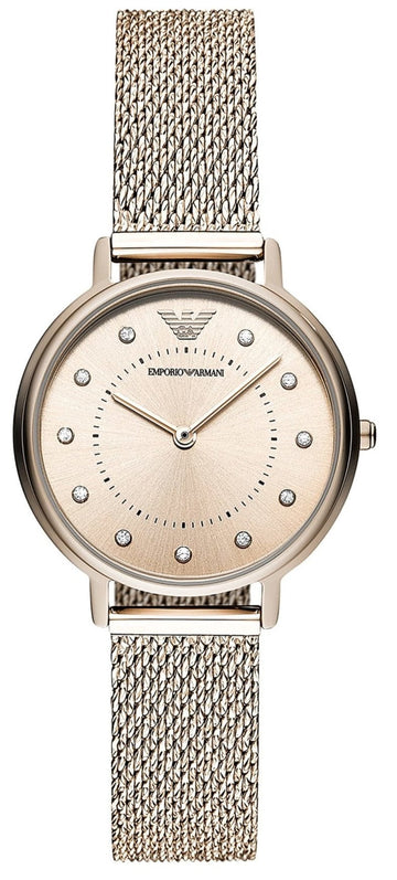  Shop Authentic Emporio Armani Kappa Pink Dial Pink Mesh Bracelet Watch For Women - AR11129 - Luxxuri