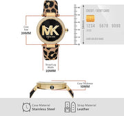  Shop Authentic Michael Kors Parker Black Dial Cheetah Print Brown Leather Strap Watch For Women - MK4723 - Luxxuri