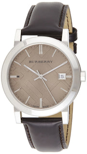  Shop Authentic Burberry The City Gold Dial Brown Leather Strap Watch for Men - BU9011 - Luxxuri