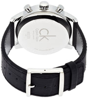  Shop Authentic Calvin Klein City Chronograph Black Dial Black Leather Strap Watch for Men - K2G271CX - Luxxuri