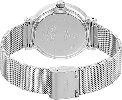  Shop Authentic Guess Iconic Quartz Silver Dial Silver Mesh Bracelet Watch For Women - GW0527L1 - Luxxuri