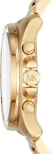  Shop Authentic Michael Kors Brecken Chronograph Quartz Black Dial Gold Steel Strap Watch For Men - MK8481 - Luxxuri