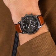  Shop Authentic Fossil Neutra Chronograph Grey Dial Brown Leather Strap Watch for Men - FS5512 - Luxxuri