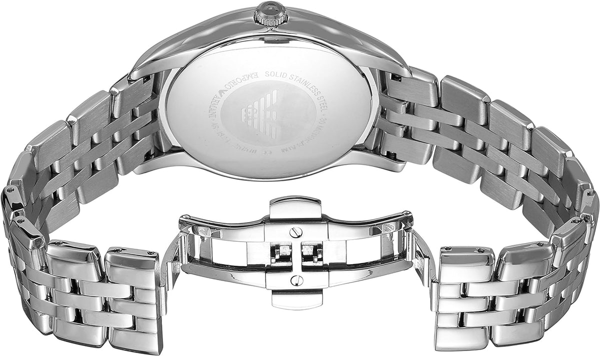  Shop Authentic Emporio Armani Classic Quartz Silver Dial Silver Steel Strap Watch For Men - AR1788 - Luxxuri