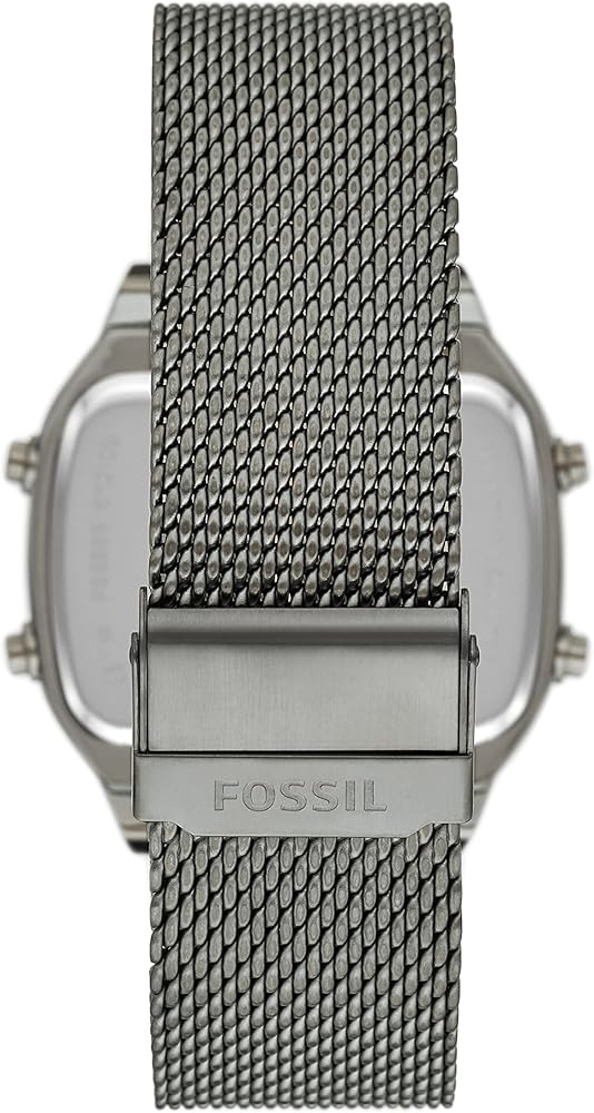  Shop Authentic Fossil Retro Digital Purple Dial Grey Mesh Strap Watch for Men - FS5888 - Luxxuri