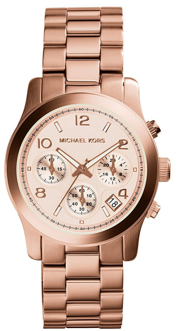  Shop Authentic Michael Kors Runway Rose Gold Dial Rose Gold Steel Strap Watch for Women - MK5128 - Luxxuri
