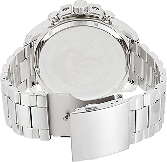  Shop Authentic Diesel Mega Chief Chronograph Silver Dial Silver Steel Strap Watch For Men - DZ4477 - Luxxuri