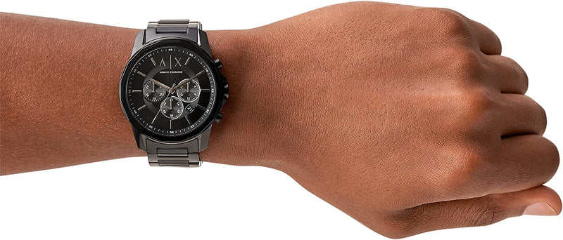  Shop Authentic Armani Exchange Banks Chronograph Black Dial Black Steel Strap Watch For Men - AX1722 - Luxxuri