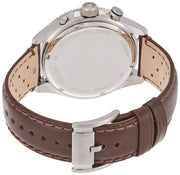  Shop Authentic Fossil Wakefield Chronograph White Dial Brown Leather Strap Watch for Men - CH2943 - Luxxuri