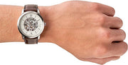  Shop Authentic Fossil Neutra Automatic Skeleton White Dial Brown Leather Strap Watch for Men - ME3184 - Luxxuri