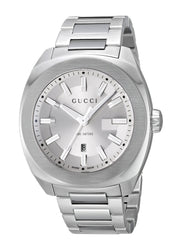  Shop Authentic Gucci G Timeless GG2570 Silver Dial Silver Steel Strap Watch For Men - YA142402 - Luxxuri